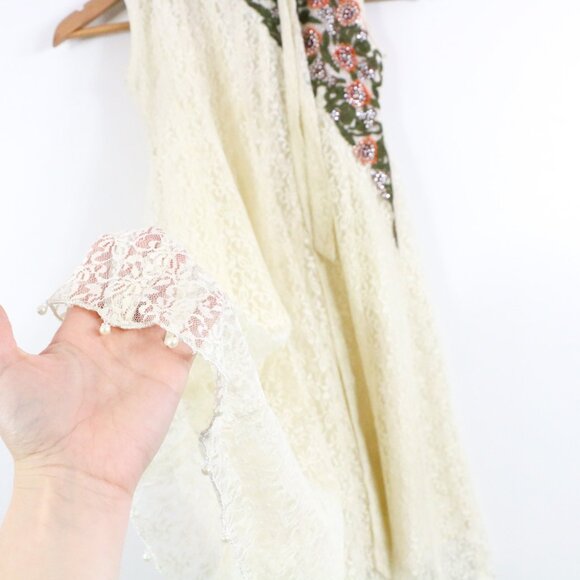 *Modest High Neck Lace Mini Dress - Picture 5 of 9